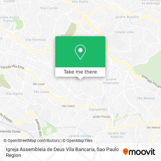 Igreja Assembleia de Deus Vila Bancaria map