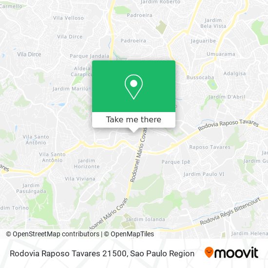 Rodovia Raposo Tavares 21500 map