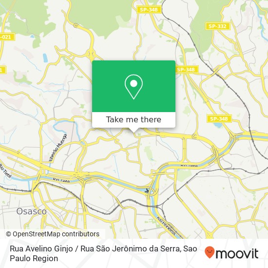 Mapa Rua Avelino Ginjo / Rua São Jerônimo da Serra