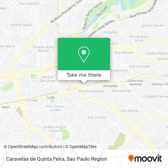 Caravelas de Quinta Feira map