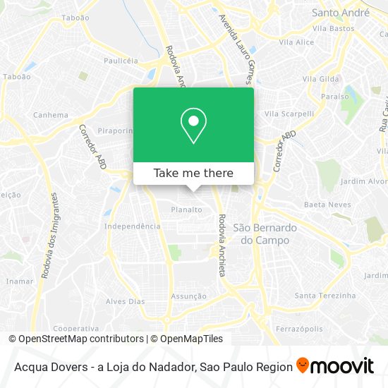 Acqua Dovers - a Loja do Nadador map