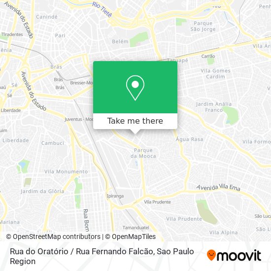 Mapa Rua do Oratório / Rua Fernando Falcão