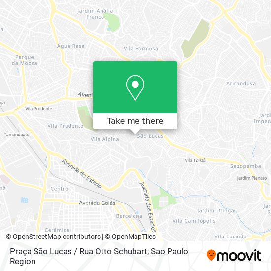 Mapa Praça São Lucas / Rua Otto Schubart