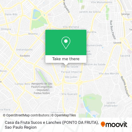 Casa da Fruta Sucos e Lanches (PONTO DA FRUTA) map