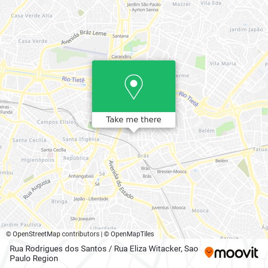 Rua Rodrigues dos Santos / Rua Eliza Witacker map