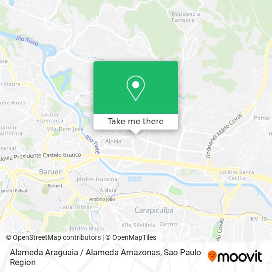 Mapa Alameda Araguaia / Alameda Amazonas