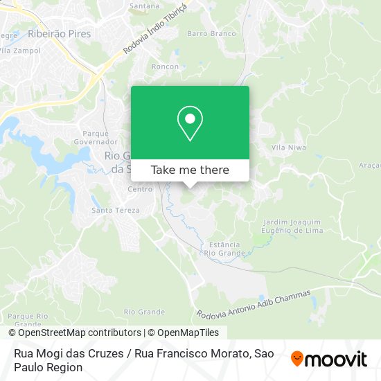 Mapa Rua Mogi das Cruzes / Rua Francisco Morato