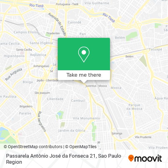 Mapa Passarela Antônio José da Fonseca 21
