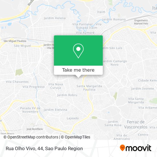 Mapa Rua Olho Vivo, 44