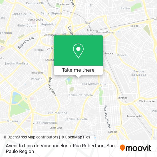 Mapa Avenida Lins de Vasconcelos / Rua Robertson