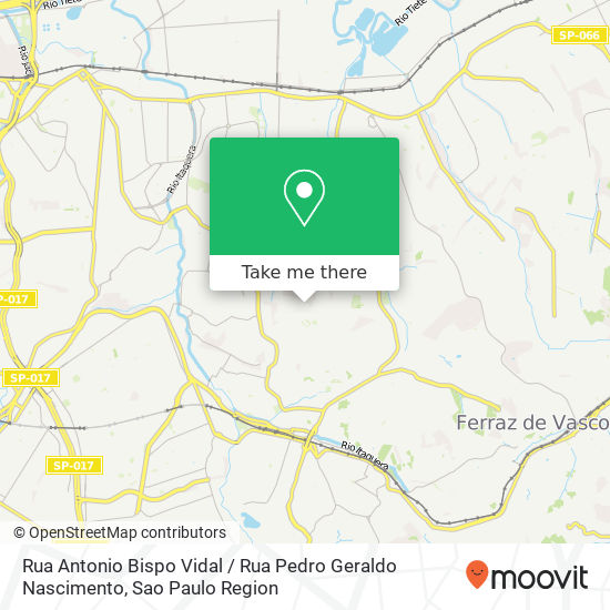 Rua Antonio Bispo Vidal / Rua Pedro Geraldo Nascimento map