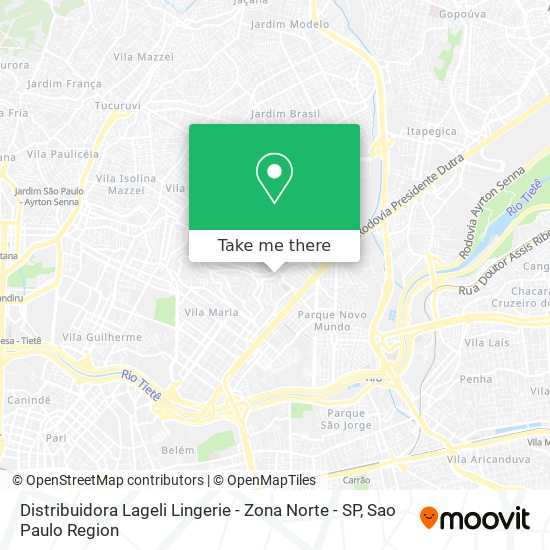 Distribuidora Lageli Lingerie - Zona Norte - SP map
