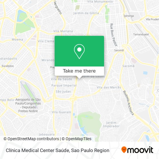 Mapa Clínica Medical Center Saúde