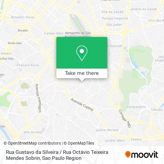 Mapa Rua Gustavo da Silveira / Rua Octávio Teixeira Mendes Sobrin