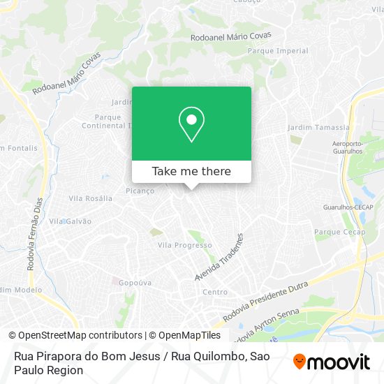 Mapa Rua Pirapora do Bom Jesus / Rua Quilombo