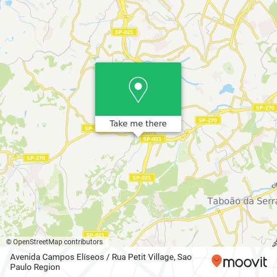 Avenida Campos Elíseos / Rua Petit Village map