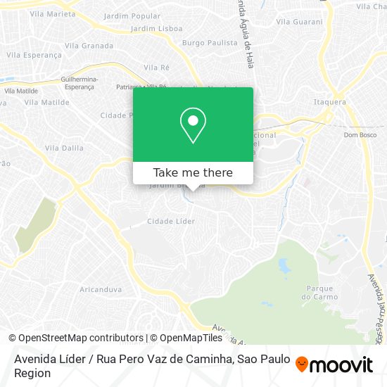 Avenida Líder / Rua Pero Vaz de Caminha map