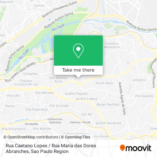 Mapa Rua Caetano Lopes / Rua Maria das Dores Abranches