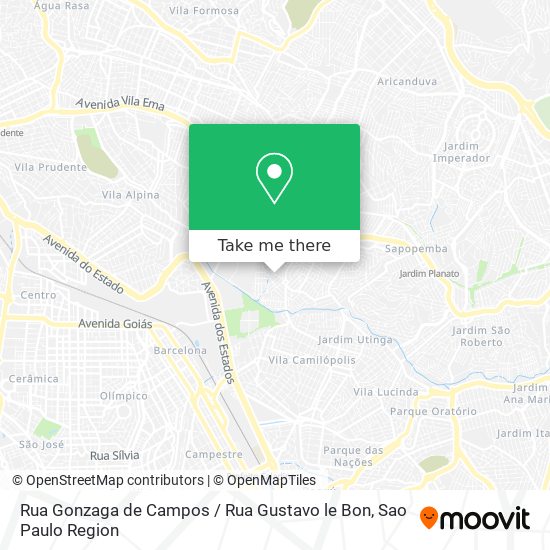 Mapa Rua Gonzaga de Campos / Rua Gustavo le Bon