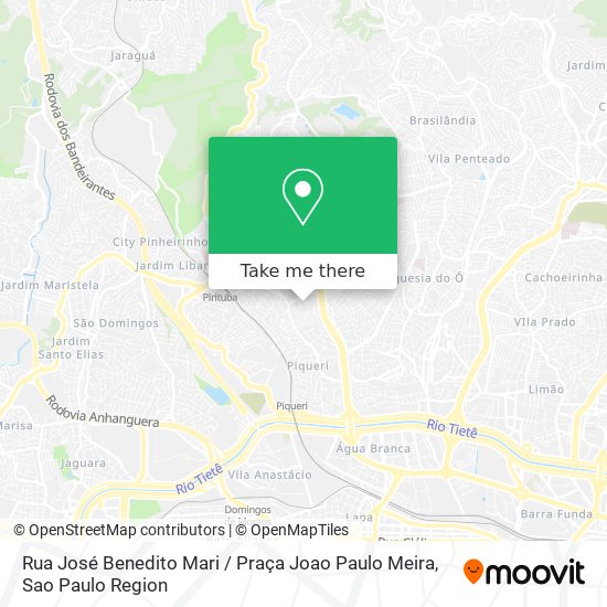 Rua José Benedito Mari / Praça Joao Paulo Meira map