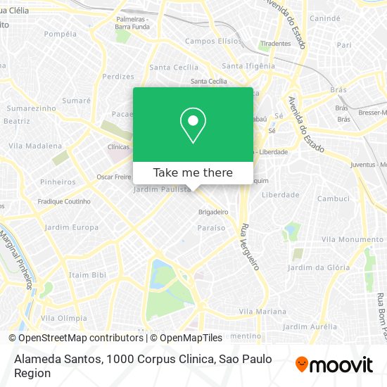 Alameda Santos, 1000 Corpus Clinica map