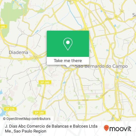 J. Dias Abc Comercio de Balancas e Balcoes Ltda Me. map