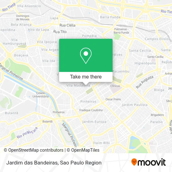Jardim das Bandeiras map