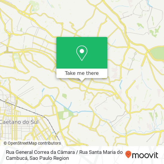 Mapa Rua General Correa da Câmara / Rua Santa Maria do Cambucá