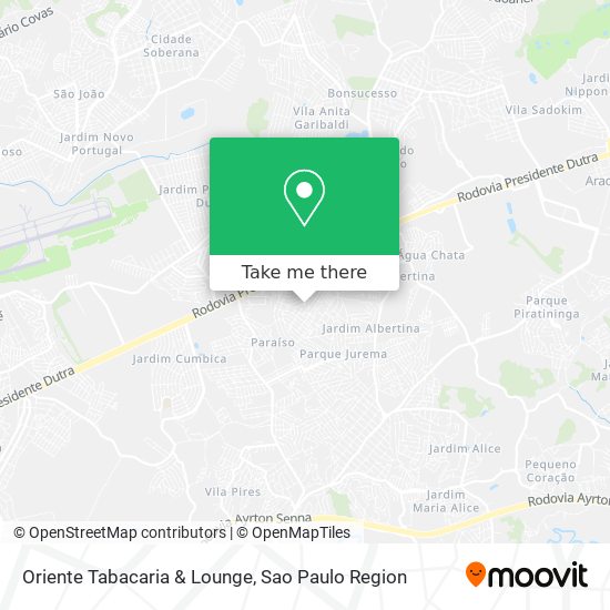 Oriente Tabacaria & Lounge map