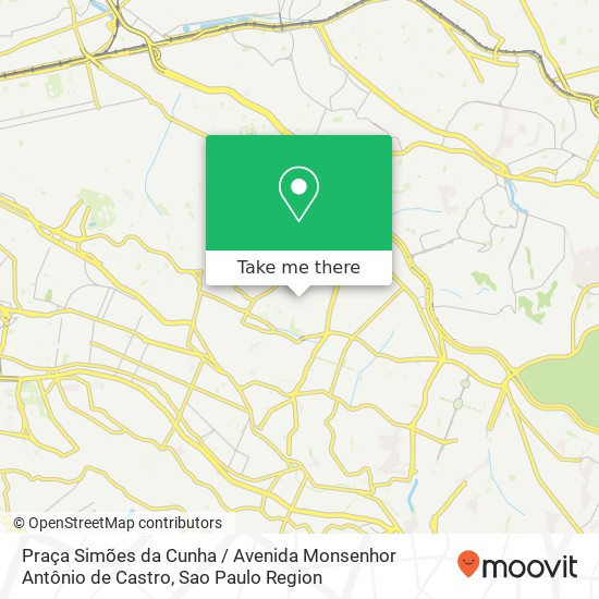 Mapa Praça Simões da Cunha / Avenida Monsenhor Antônio de Castro