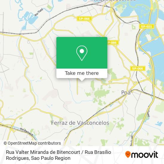Mapa Rua Valter Miranda de Bitencourt / Rua Brasílio Rodrigues
