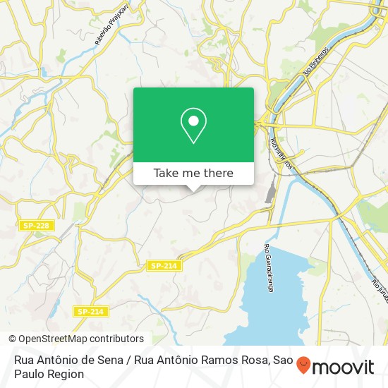 Mapa Rua Antônio de Sena / Rua Antônio Ramos Rosa