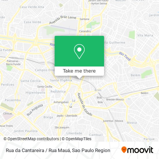 Mapa Rua da Cantareira / Rua Mauá