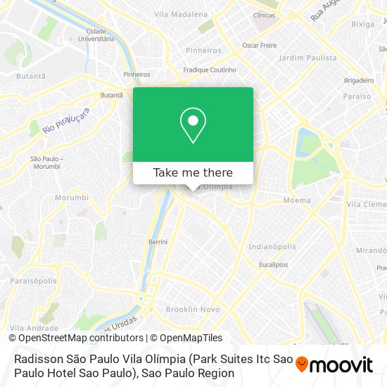 Radisson São Paulo Vila Olímpia (Park Suites Itc Sao Paulo Hotel Sao Paulo) map