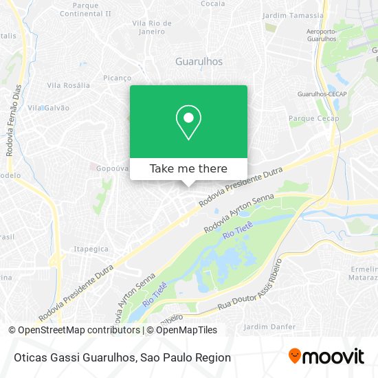 Oticas Gassi Guarulhos map