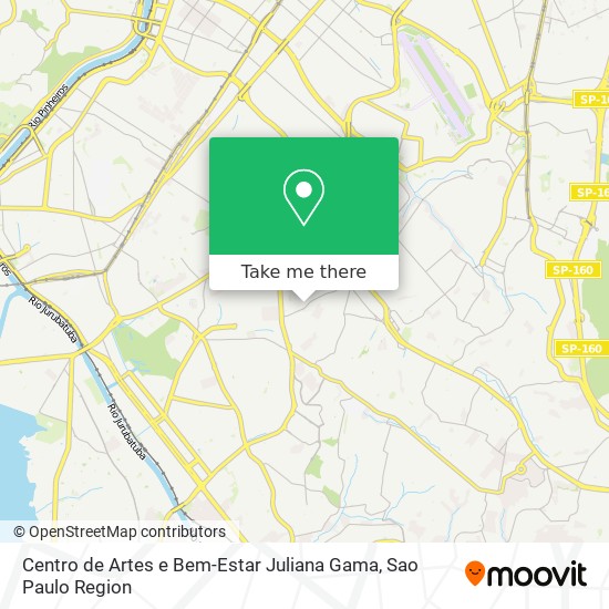 Mapa Centro de Artes e Bem-Estar Juliana Gama