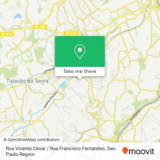Mapa Rua Vicente César / Rua Francisco Fernandes