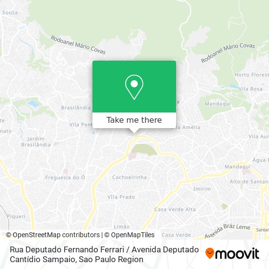 Mapa Rua Deputado Fernando Ferrari / Avenida Deputado Cantídio Sampaio