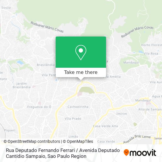 Rua Deputado Fernando Ferrari / Avenida Deputado Cantídio Sampaio map