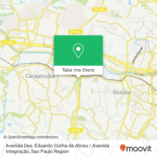 Avenida Des. Eduardo Cunha de Abreu / Avenida Integração map