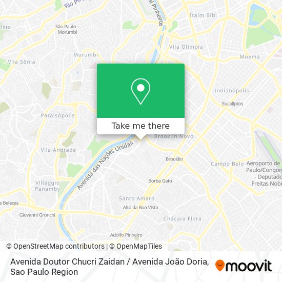 Mapa Avenida Doutor Chucri Zaidan / Avenida João Doria
