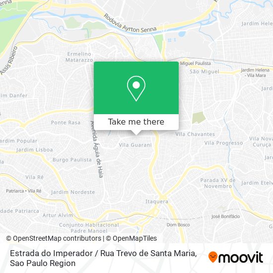 Mapa Estrada do Imperador / Rua Trevo de Santa Maria