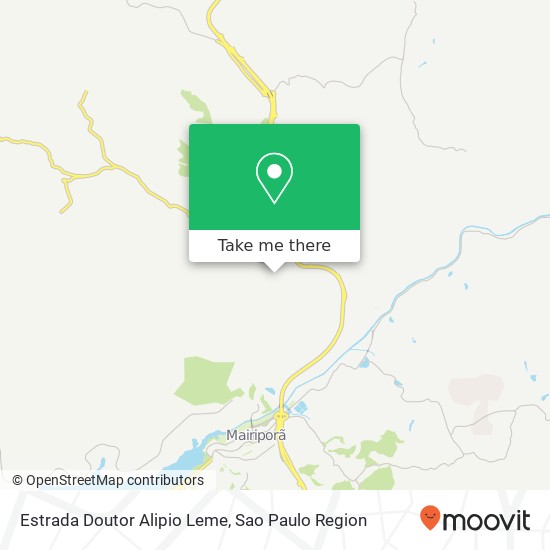 Mapa Estrada Doutor Alipio Leme