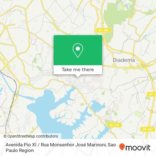 Mapa Avenida Pio XI / Rua Monsenhor José Marinoni