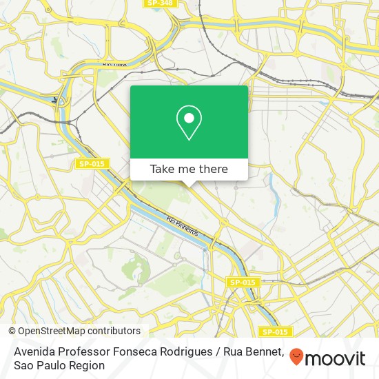 Mapa Avenida Professor Fonseca Rodrigues / Rua Bennet