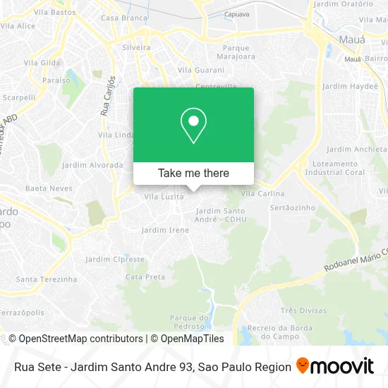 Rua Sete - Jardim Santo Andre 93 map