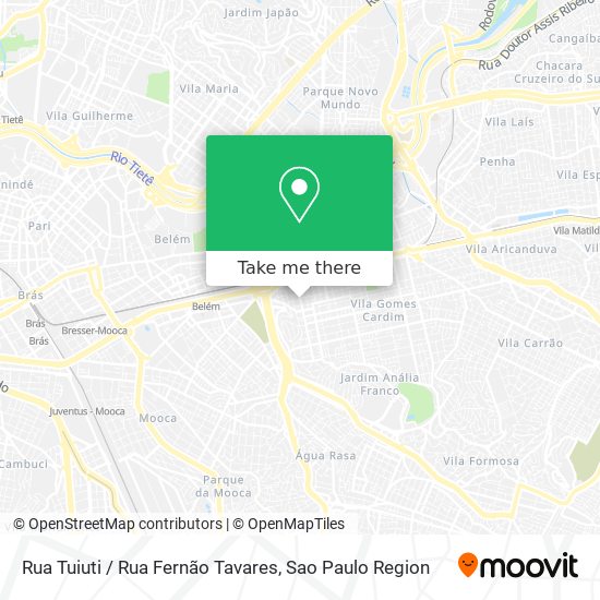 Rua Tuiuti / Rua Fernão Tavares map