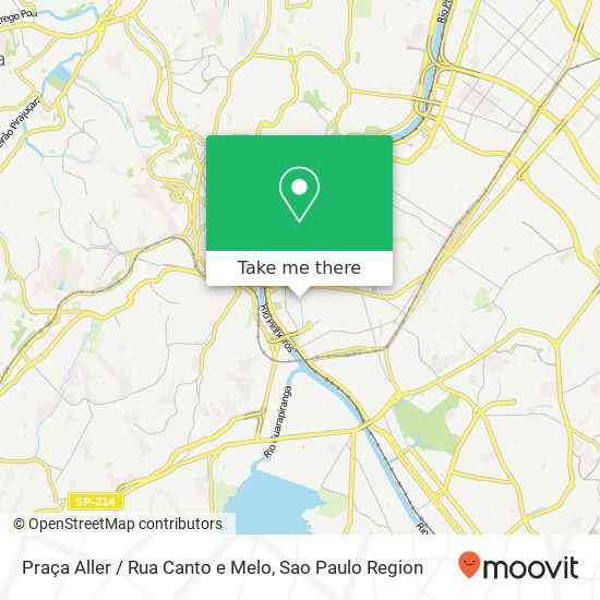 Mapa Praça Aller / Rua Canto e Melo