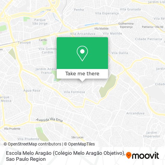 Mapa Escola Melo Aragâo (Colégio Melo Aragão Objetivo)