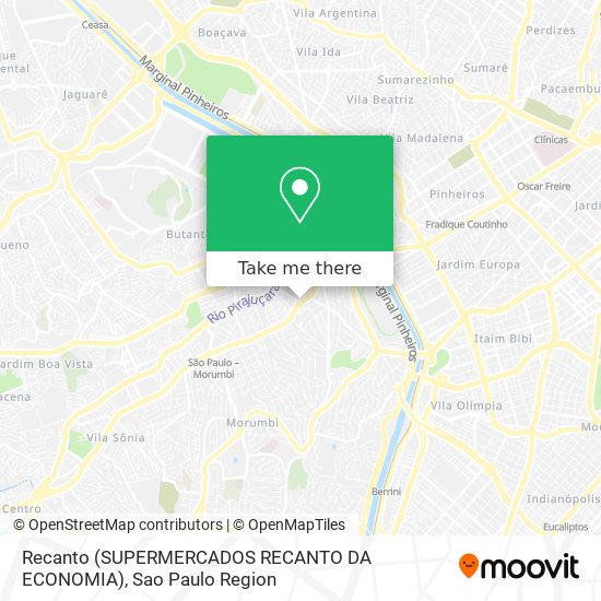 Mapa Recanto (SUPERMERCADOS RECANTO DA ECONOMIA)